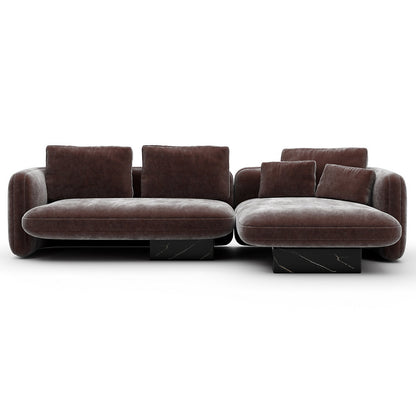 Overlap 3 Seater Chaise Sectional Sofa