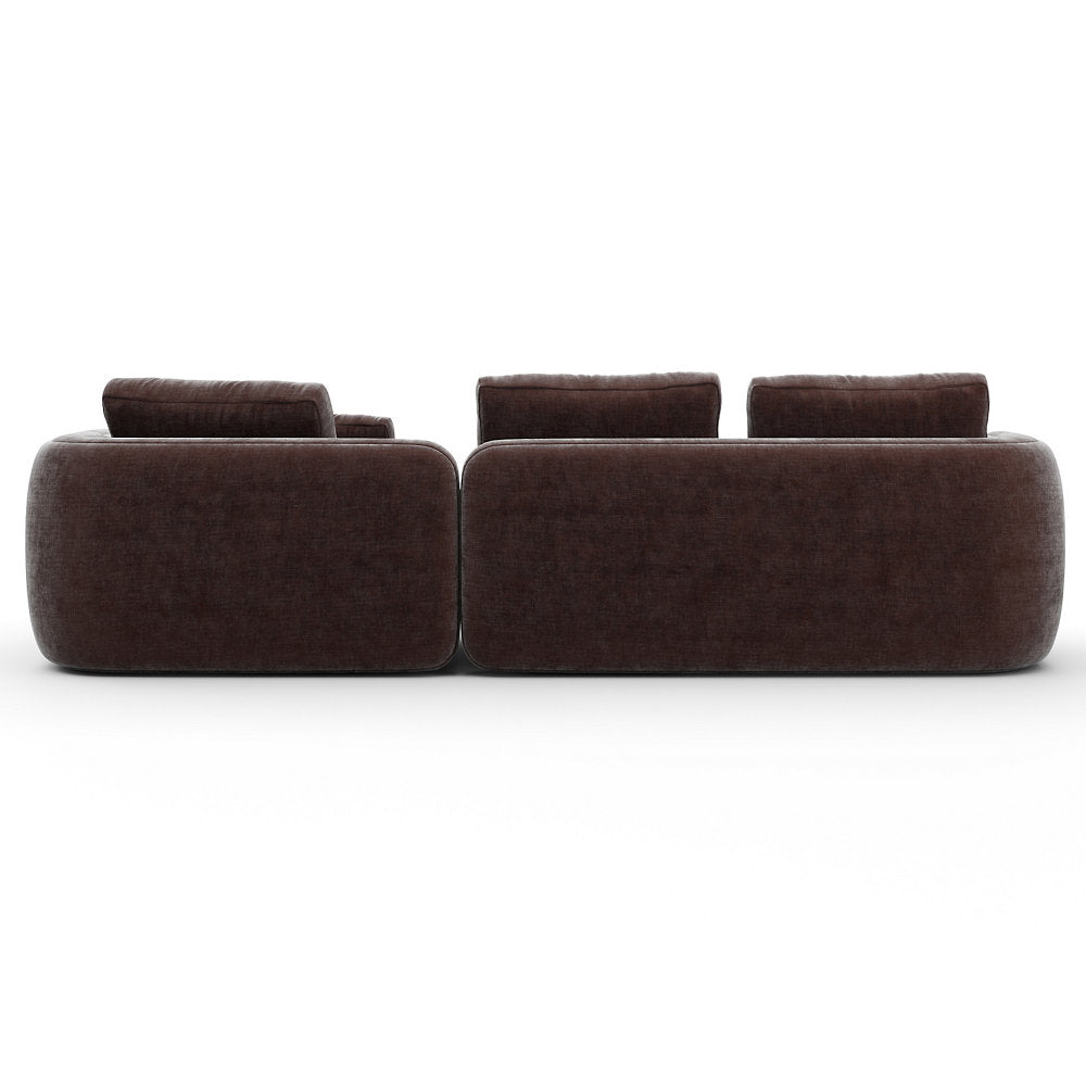 Overlap 3 Seater Chaise Sectional Sofa