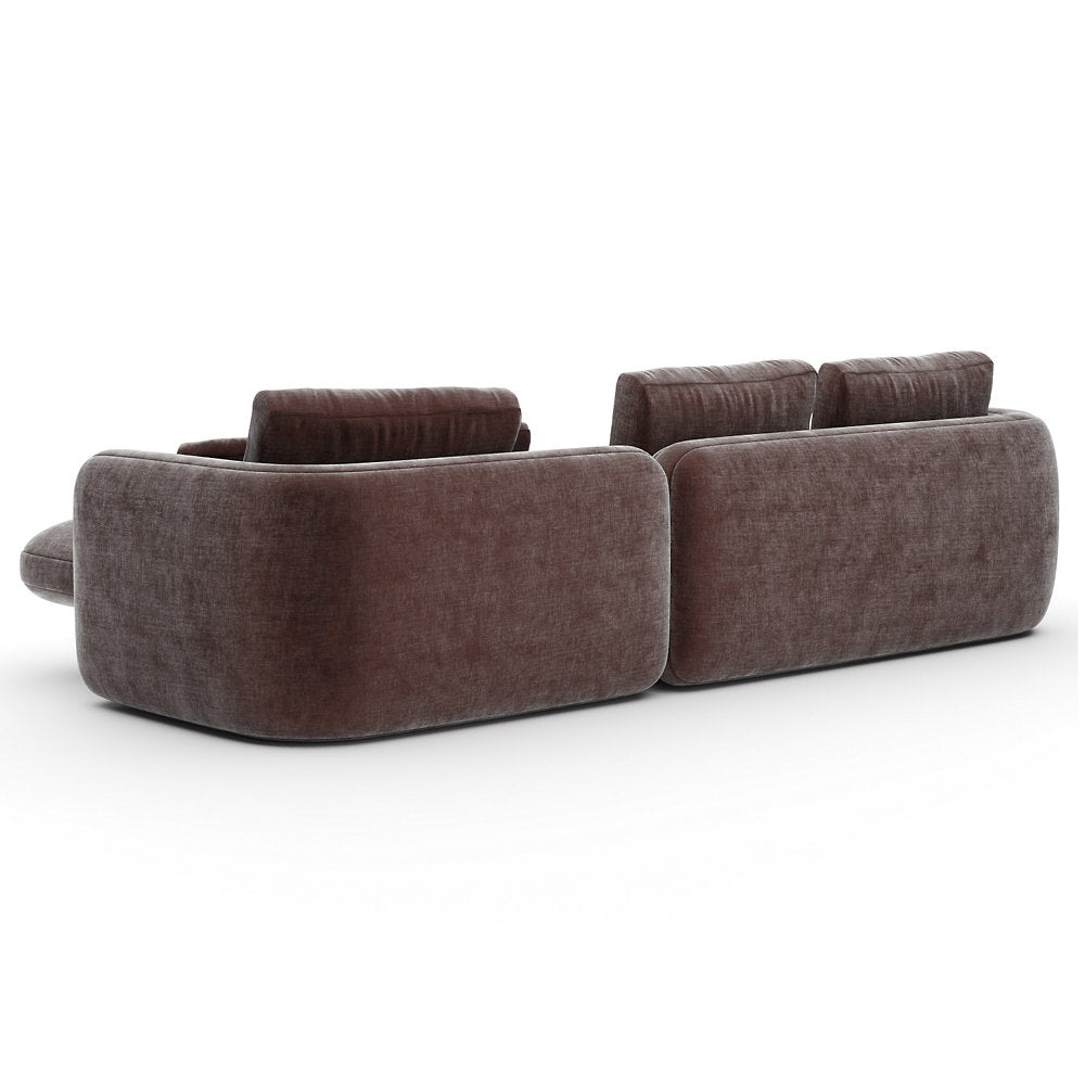 Overlap 3 Seater Chaise Sectional Sofa