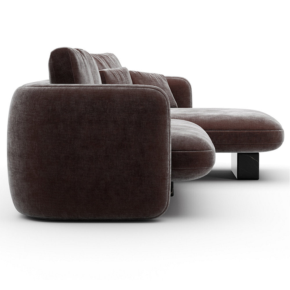 Overlap 3 Seater Chaise Sectional Sofa