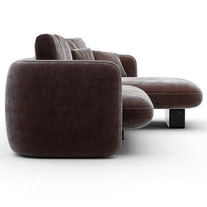 Overlap 3 Seater Chaise Sectional Sofa