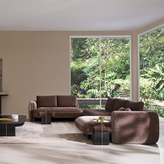 Overlap 3 Seater Chaise Sectional Sofa