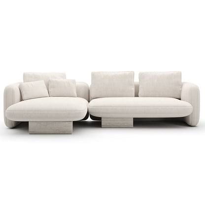 Overlap 3 Seater Chaise Sectional Sofa