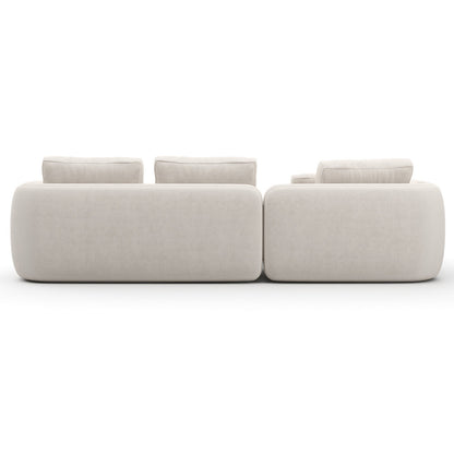 Overlap 3 Seater Chaise Sectional Sofa