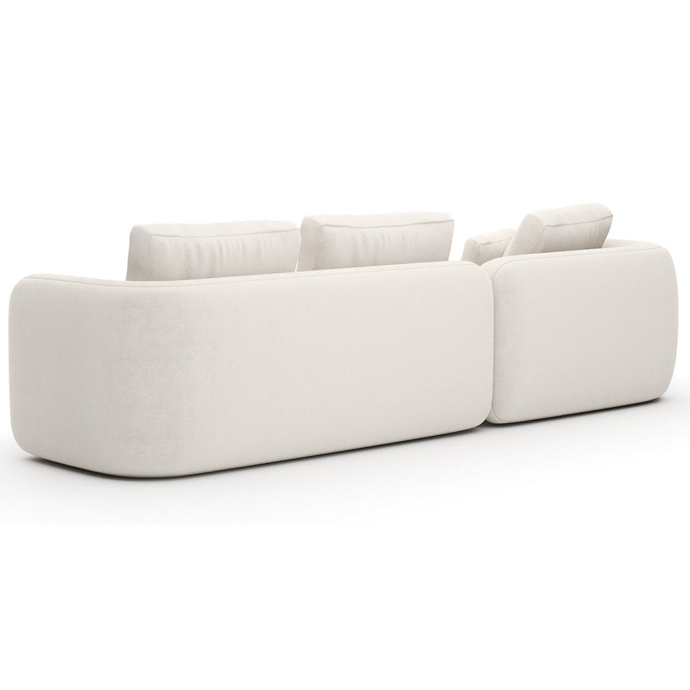 Overlap 3 Seater Chaise Sectional Sofa