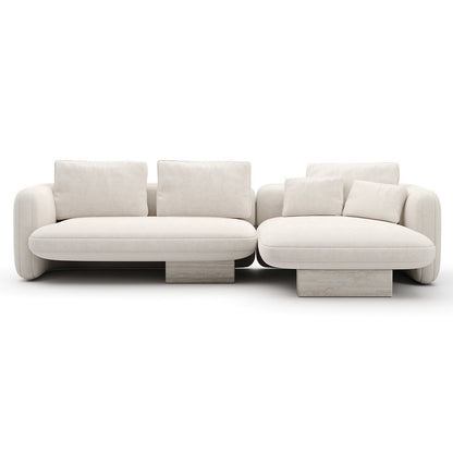 Overlap 3 Seater Chaise Sectional Sofa