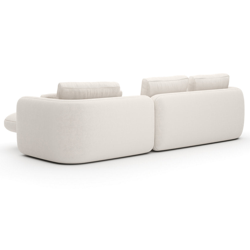 Overlap 3 Seater Chaise Sectional Sofa