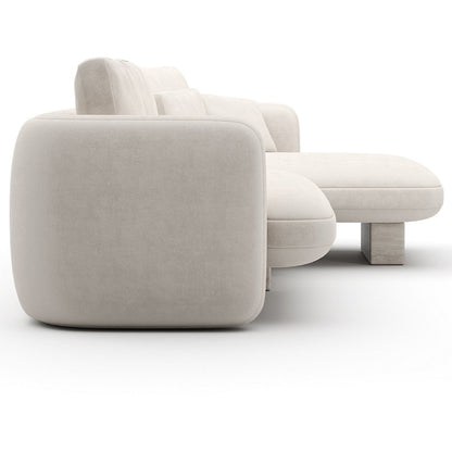 Overlap 3 Seater Chaise Sectional Sofa