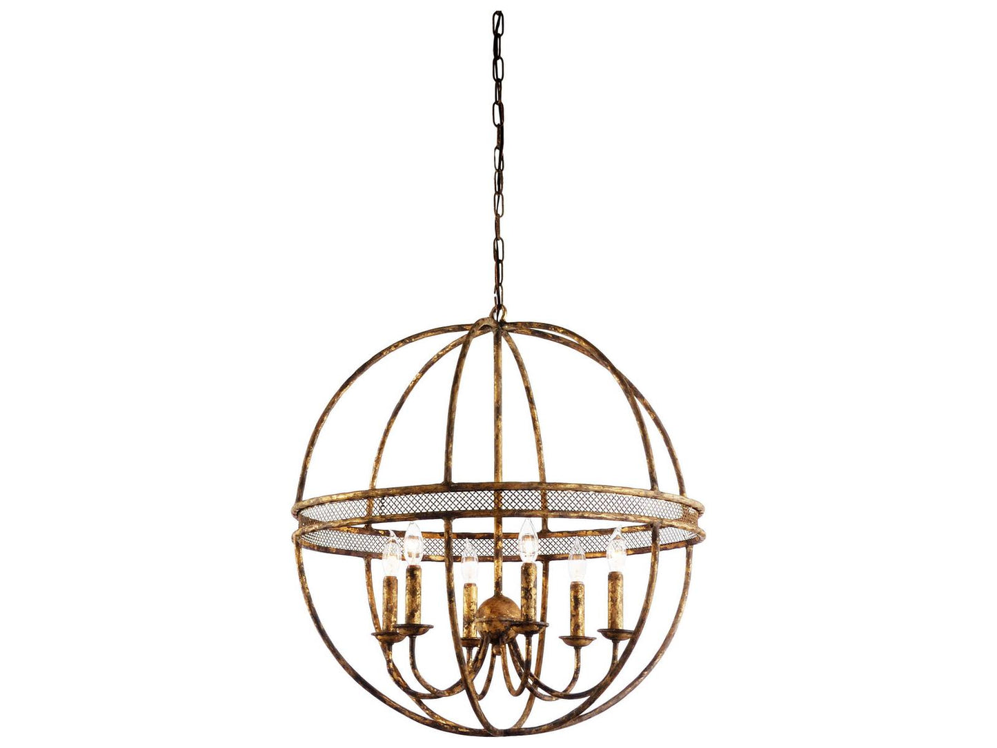 Chelsea House Tuscan 6-Light Chandelier in Old Gold Finish