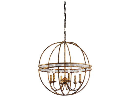 Chelsea House Tuscan 6-Light Chandelier in Old Gold Finish