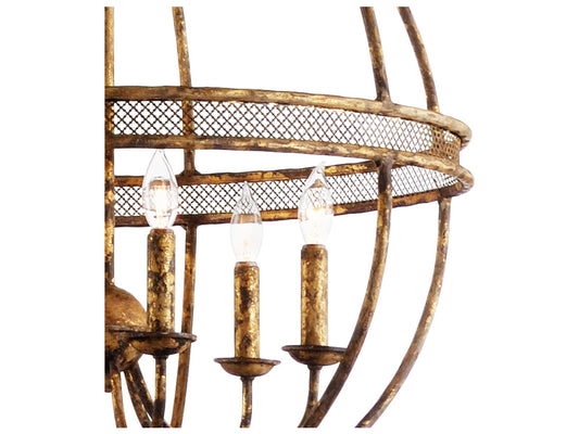Chelsea House Tuscan 6-Light Chandelier in Old Gold Finish