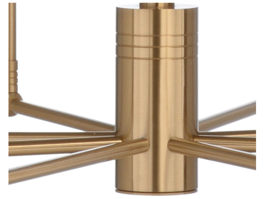 Chelsea House 8-Light Stiletto Chandelier in Gold Metal and Ivory