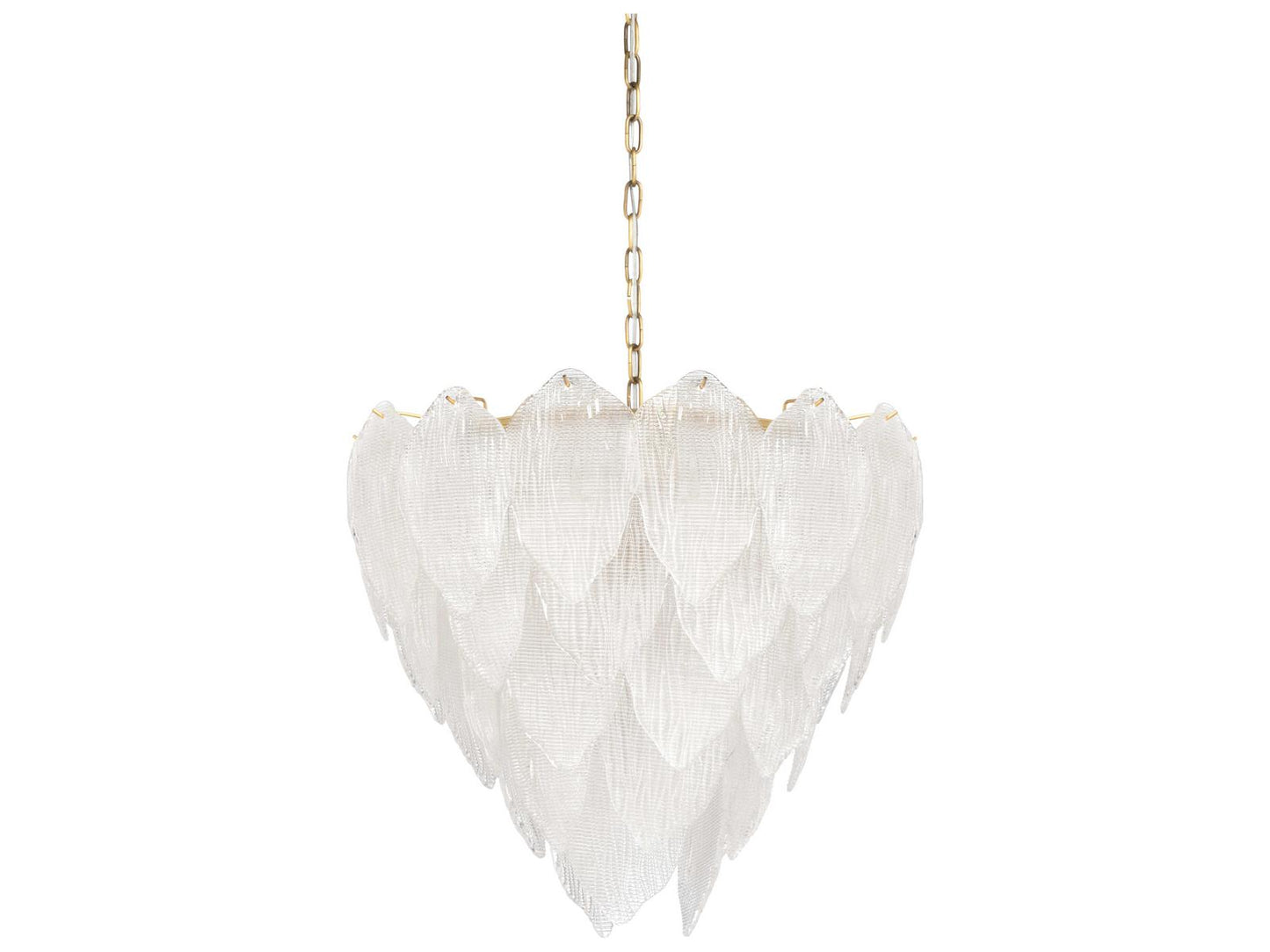 Chelsea House 9-Light Soho Chandelier with Individually Applied Glass Accents in Antique Brass
