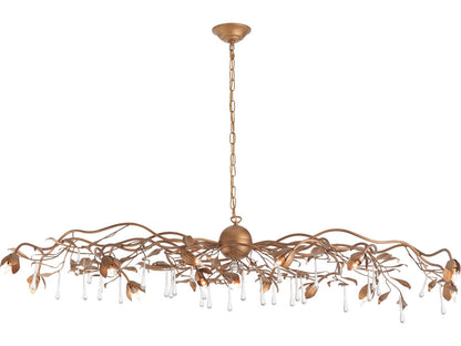 Chelsea House Lisa Kahn 14-Light Antique Gold Brass Chandelier