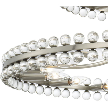 Crystorama Lighting Group Clover 24 Light 39" Wide Ring Chandelier with Glass Ball Accents