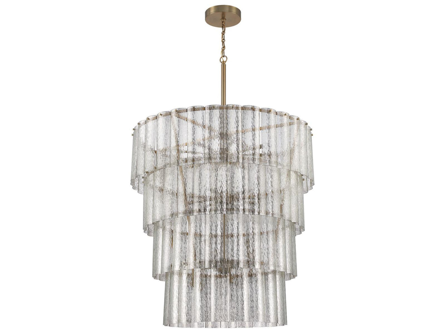 Craftmade 28-Light Museo Chandelier in Satin Brass with Mercury Glass