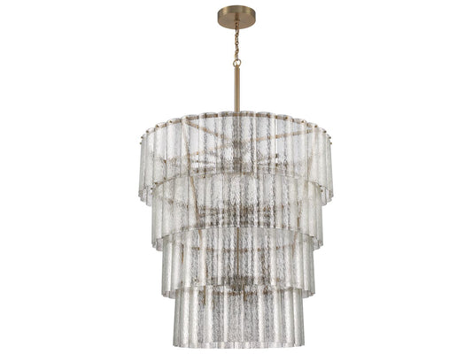 Craftmade 28-Light Museo Chandelier in Satin Brass with Mercury Glass
