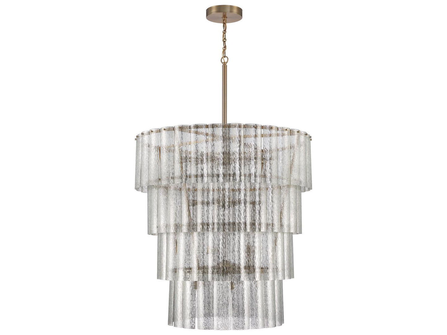 Craftmade 28-Light Museo Chandelier in Satin Brass with Mercury Glass