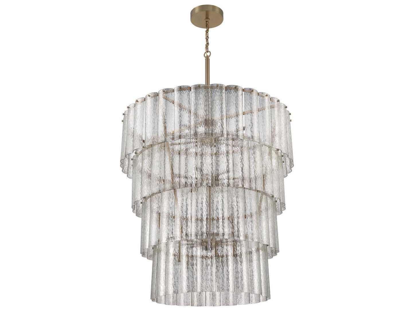 Craftmade 28-Light Museo Chandelier in Satin Brass with Mercury Glass