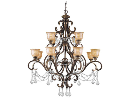 Crystorama Norwalk 12-Light Chandelier with Hand Cut Crystal