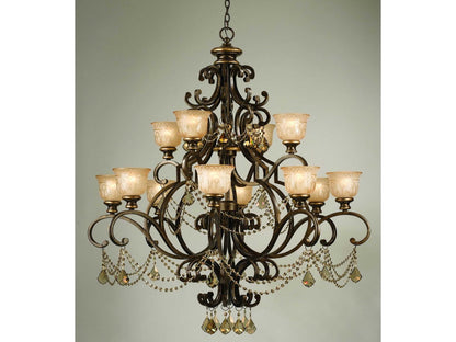 Crystorama Norwalk 12-Light Chandelier with Hand Cut Crystal
