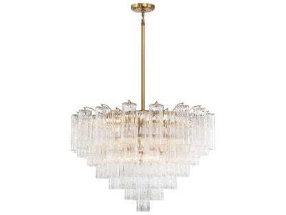 Crystorama 16-Light Addis Chandelier with Tronchi Glass