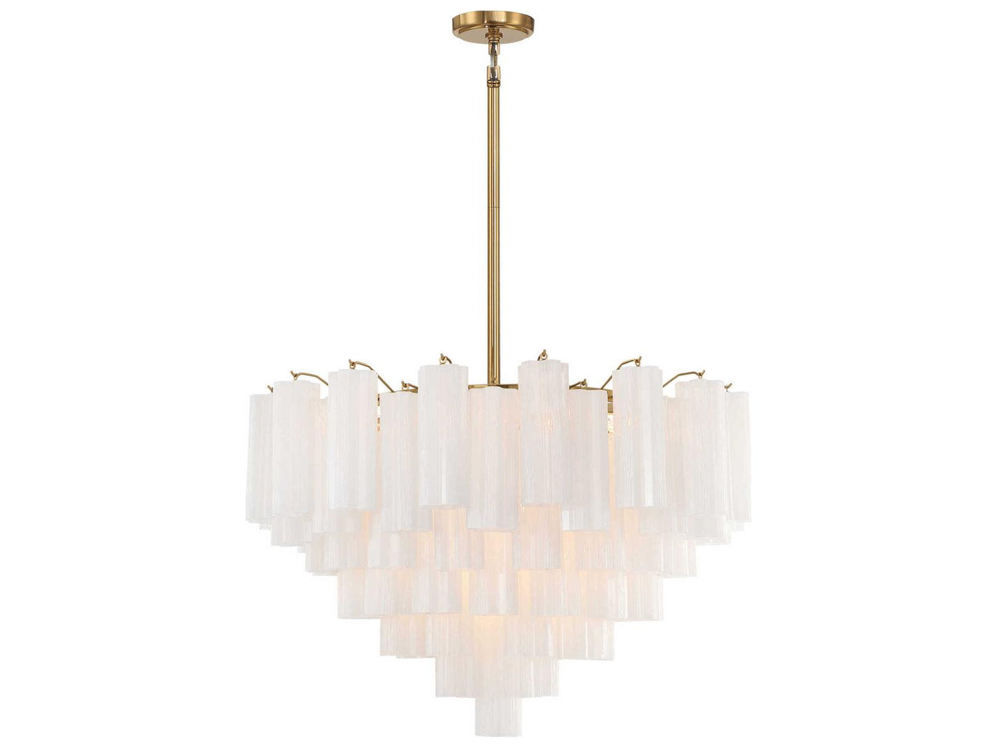 Crystorama 16-Light Addis Chandelier with Tronchi Glass