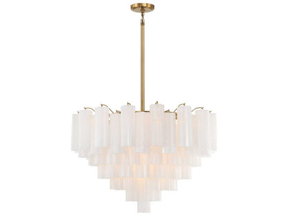 Crystorama 16-Light Addis Chandelier with Tronchi Glass