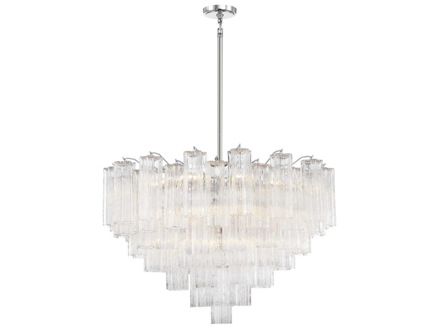 Crystorama 16-Light Addis Chandelier with Tronchi Glass