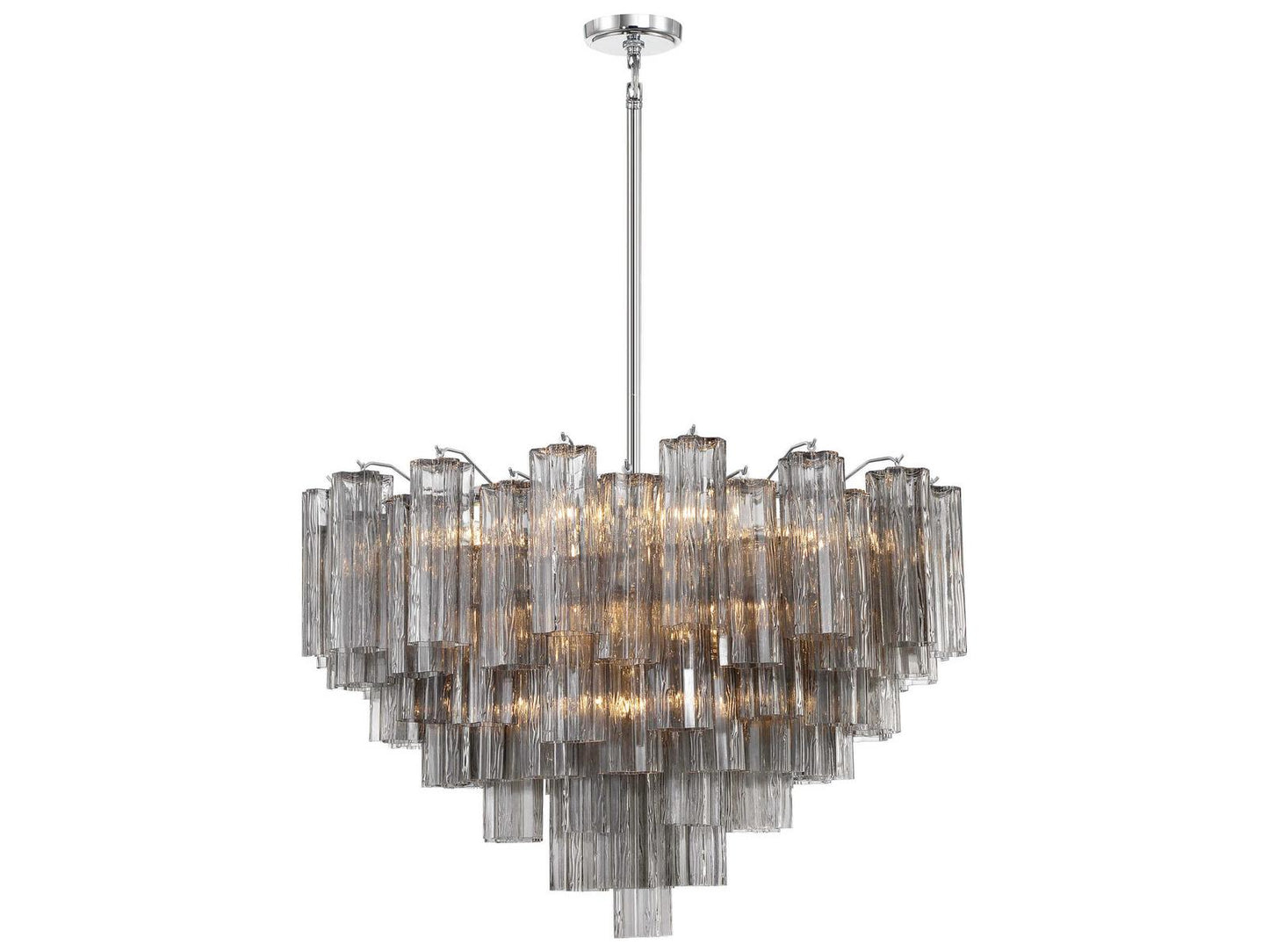 Crystorama 16-Light Addis Chandelier with Tronchi Glass