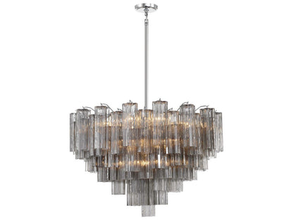 Crystorama 16-Light Addis Chandelier with Tronchi Glass