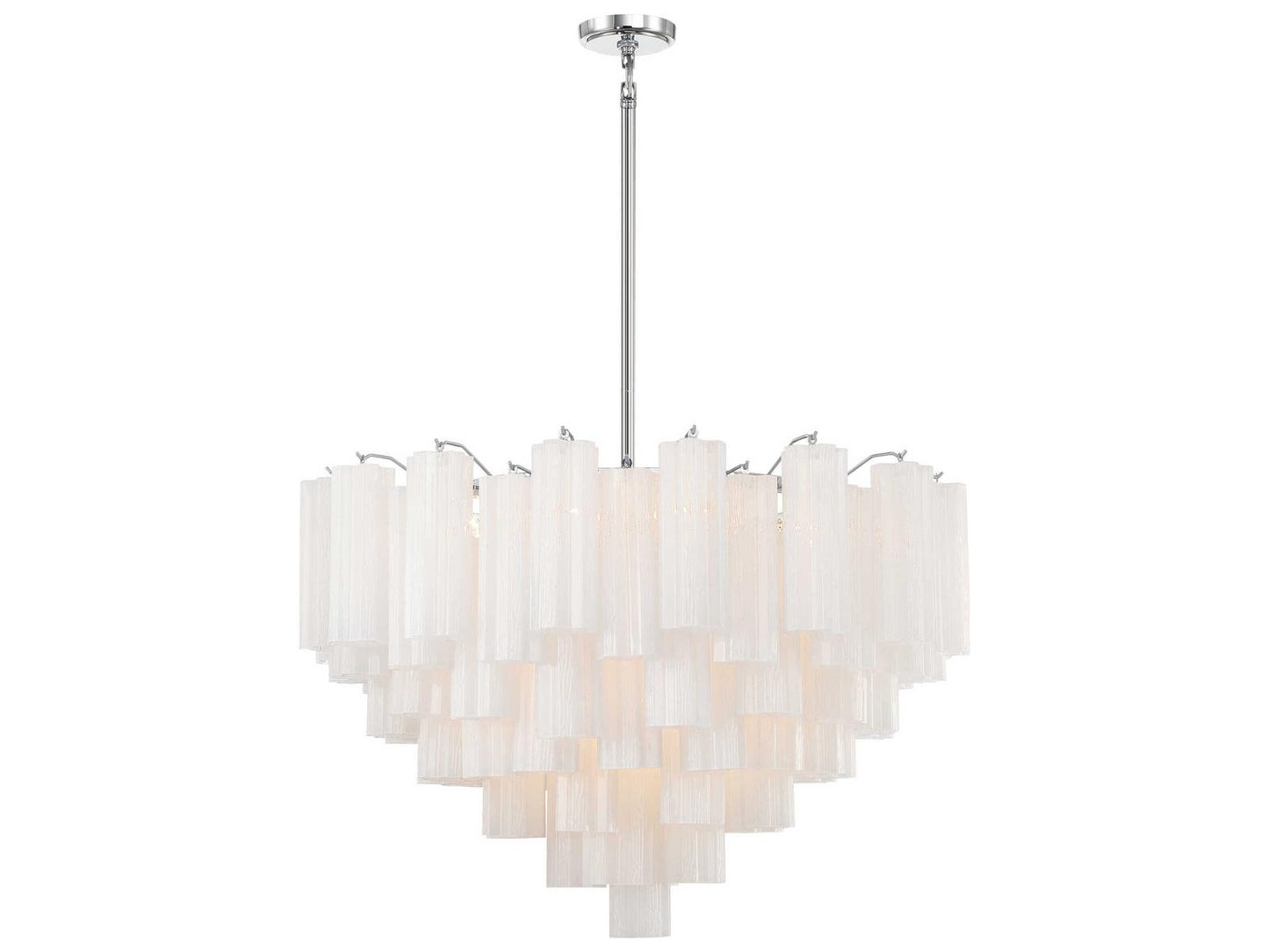 Crystorama 16-Light Addis Chandelier with Tronchi Glass