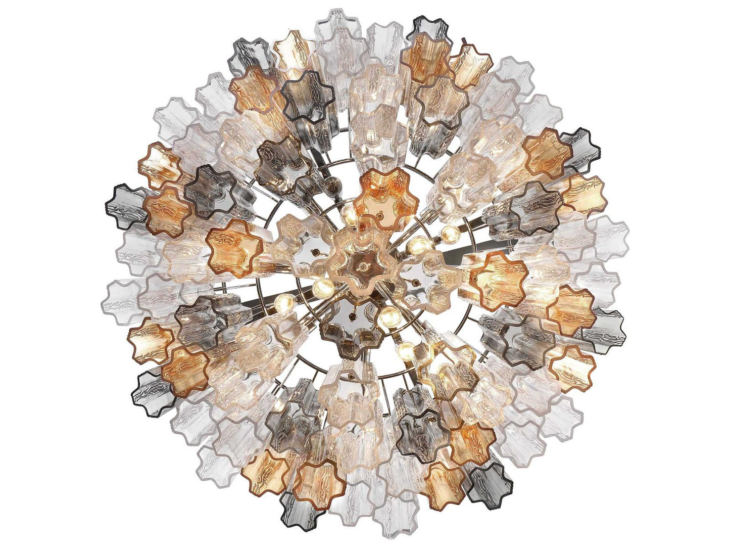 Crystorama 16-Light Addis Chandelier with Tronchi Glass