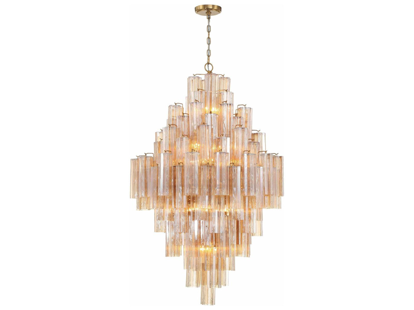 Crystorama Addis 20-Light Chandelier in Aged Brass