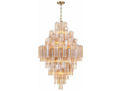 Crystorama Addis 20-Light Chandelier in Aged Brass