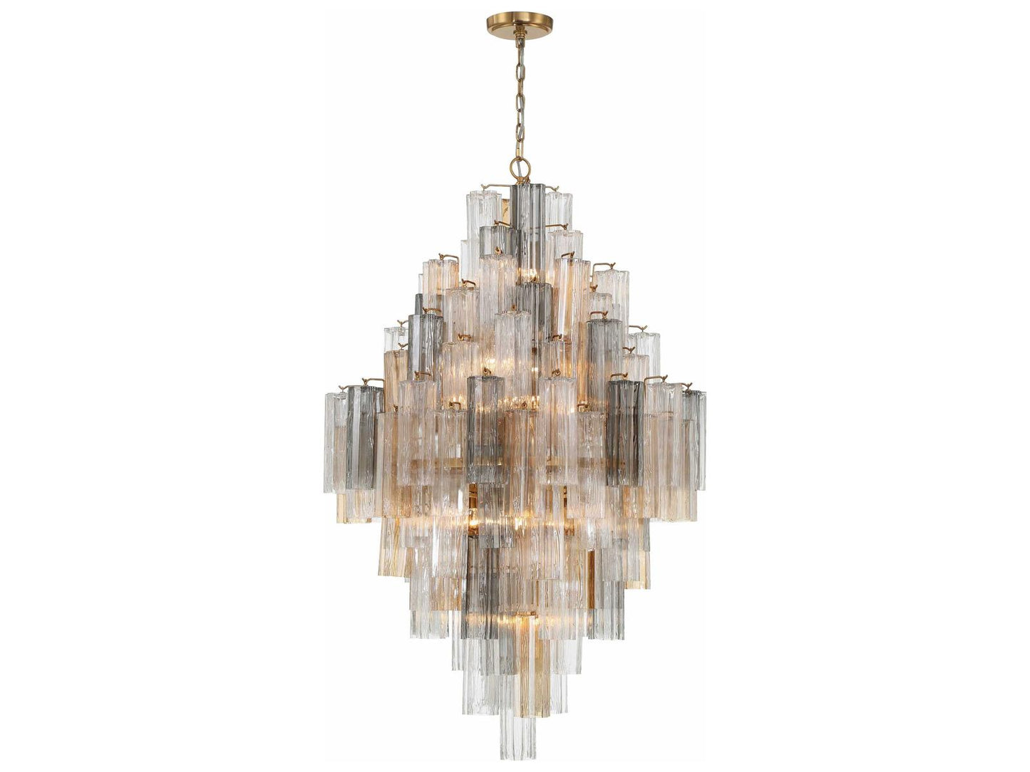 Crystorama Addis 20-Light Chandelier in Aged Brass