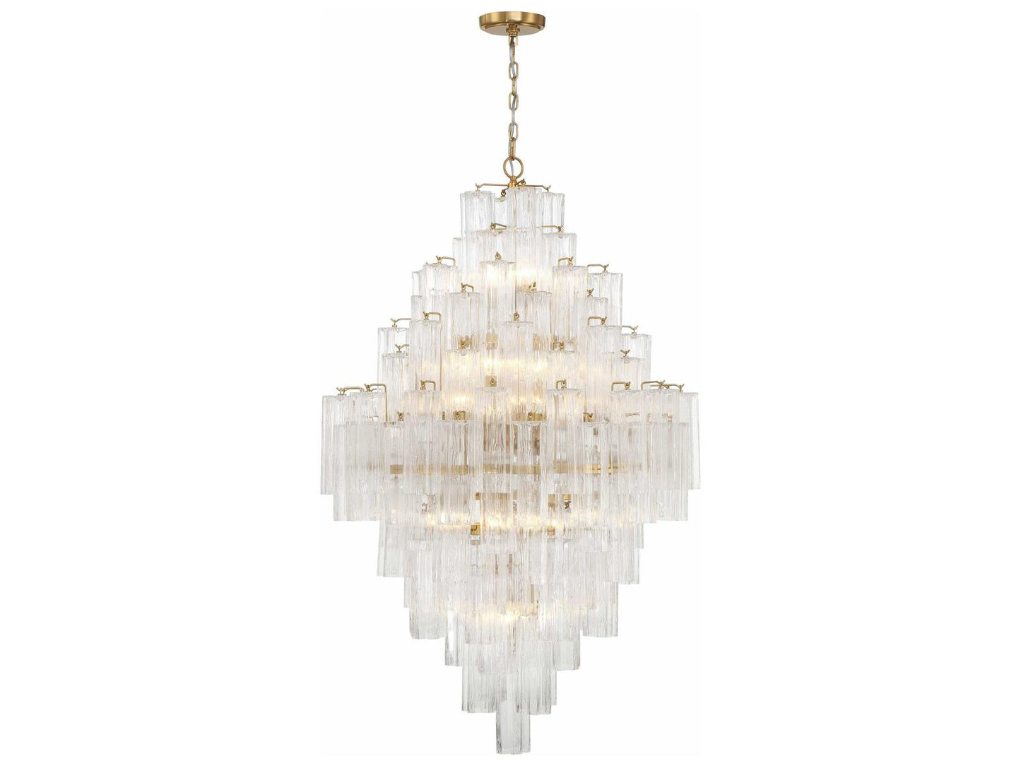 Crystorama Addis 20-Light Chandelier in Aged Brass