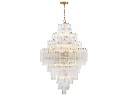 Crystorama Addis 20-Light Chandelier in Aged Brass