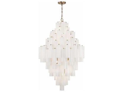 Crystorama Addis 20-Light Chandelier in Aged Brass