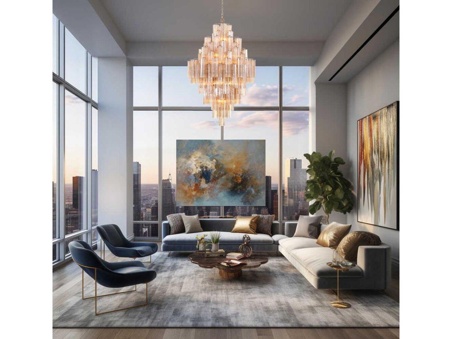 Crystorama Addis 20-Light Chandelier in Aged Brass