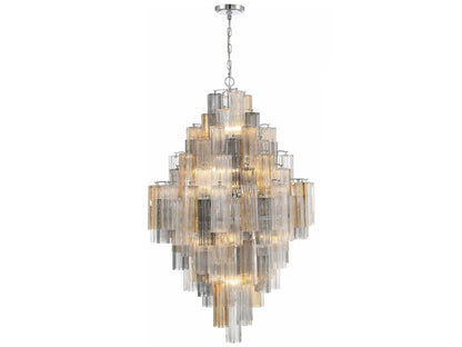 Crystorama 20-Light Addis Chandelier with Tronchi Glass
