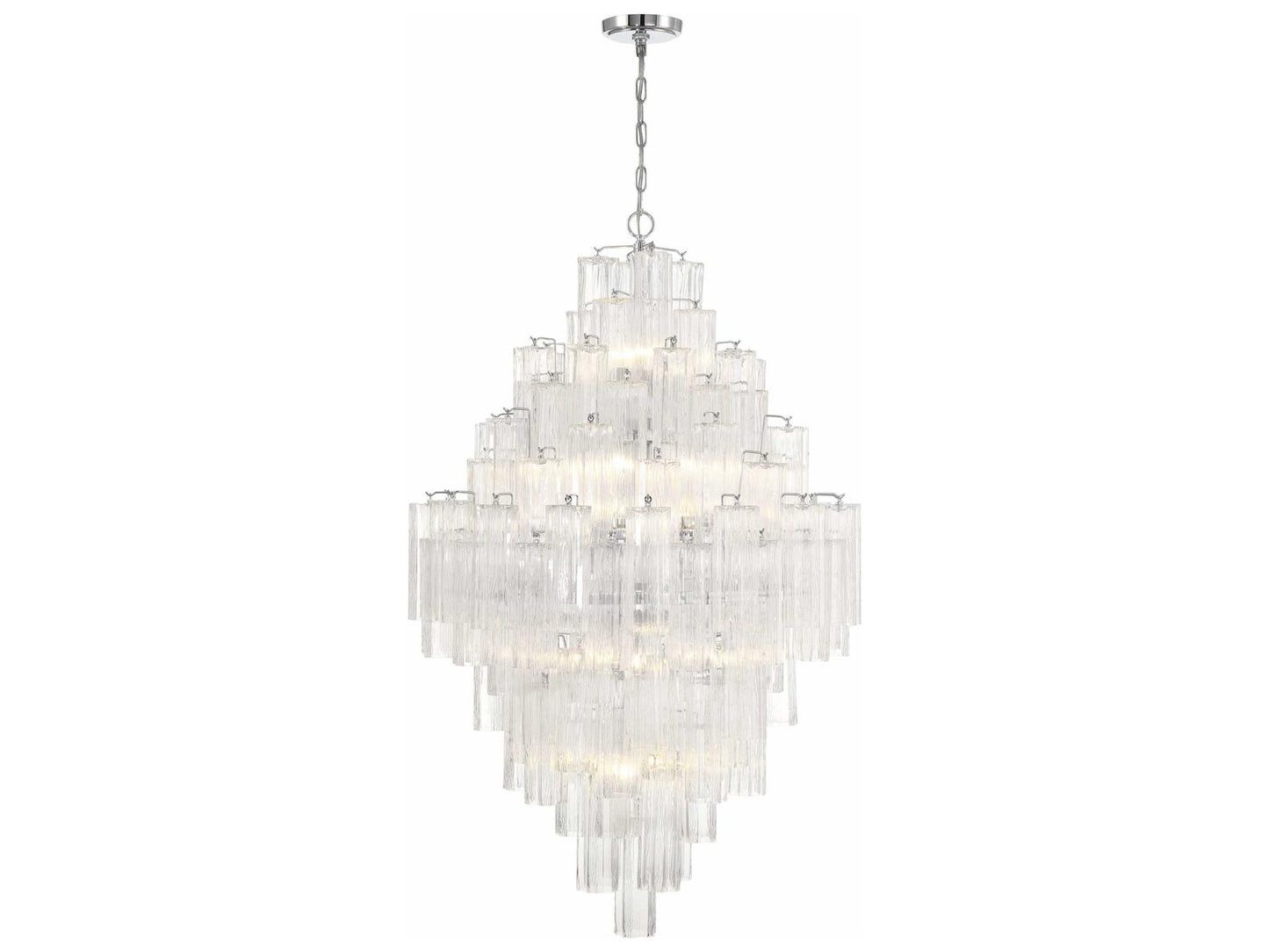 Crystorama 20-Light Addis Chandelier with Tronchi Glass