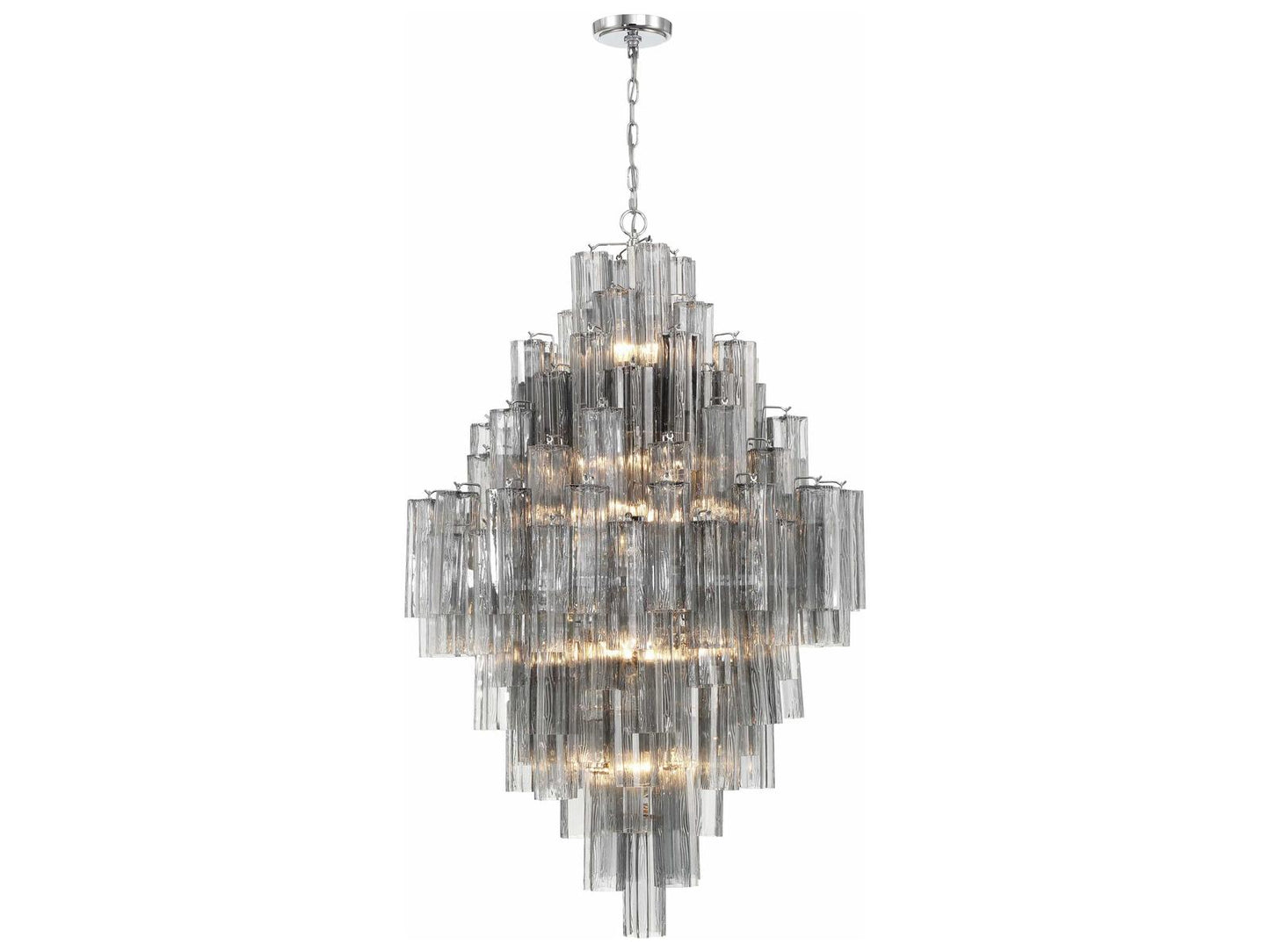 Crystorama 20-Light Addis Chandelier with Tronchi Glass