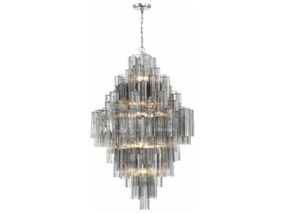 Crystorama 20-Light Addis Chandelier with Tronchi Glass