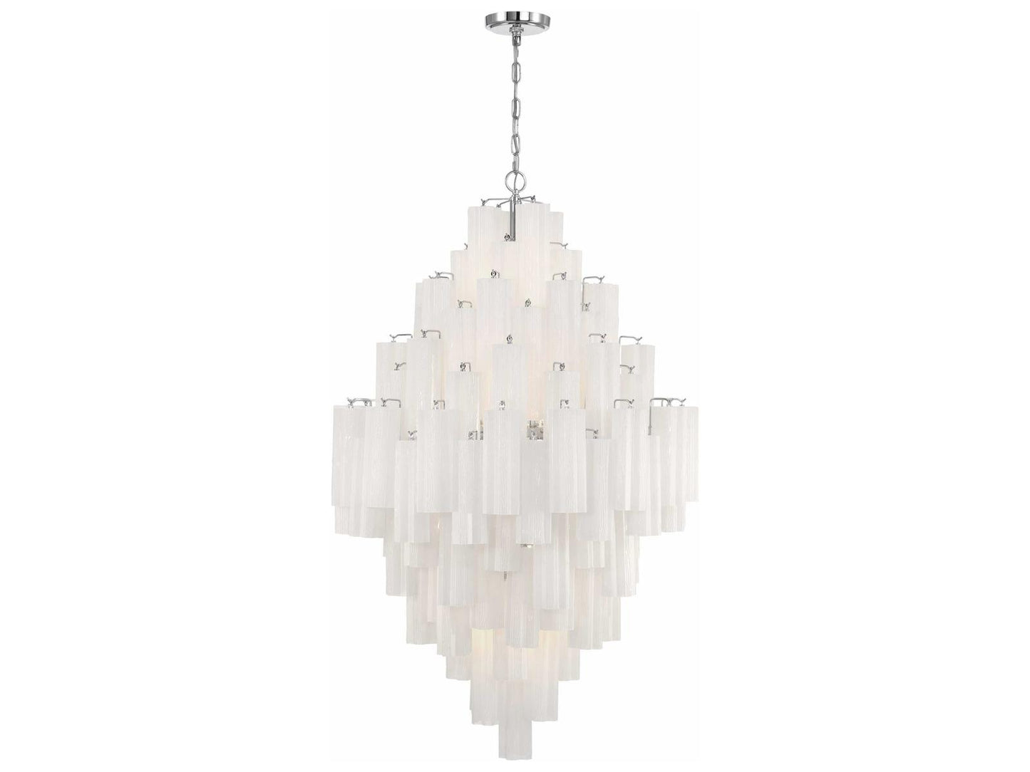 Crystorama 20-Light Addis Chandelier with Tronchi Glass