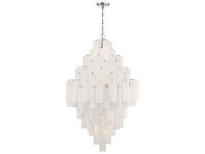 Crystorama 20-Light Addis Chandelier with Tronchi Glass