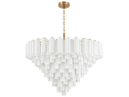 Crystorama 28-Light Addis Chandelier in Aged Brass