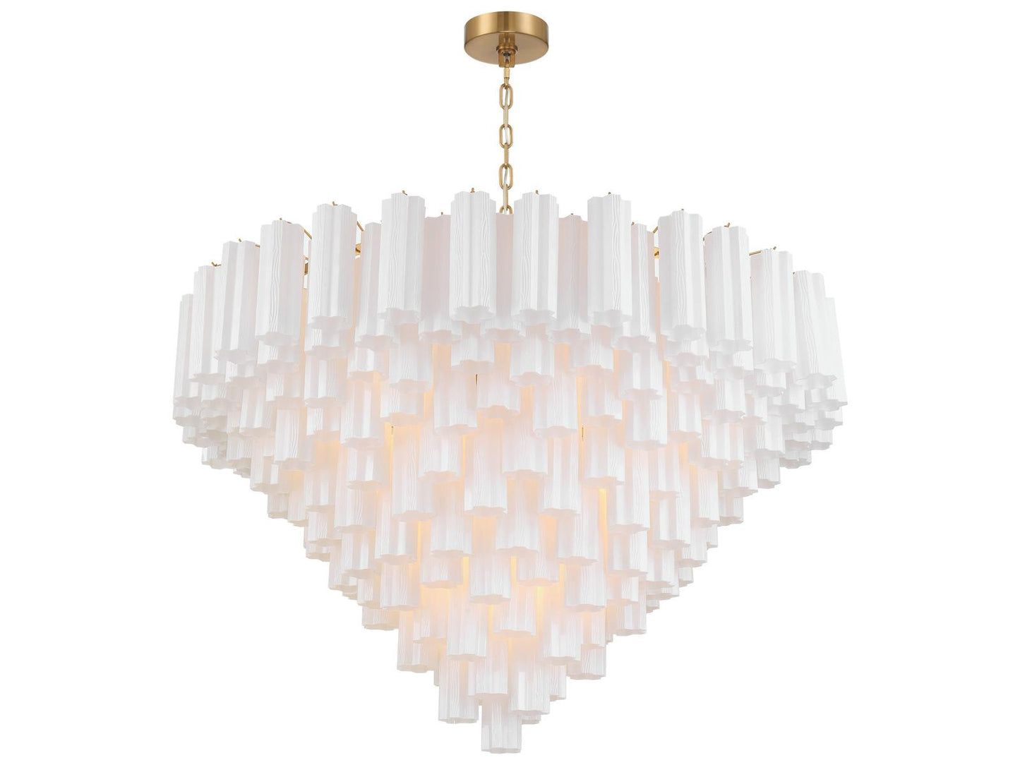 Crystorama 28-Light Addis Chandelier in Aged Brass