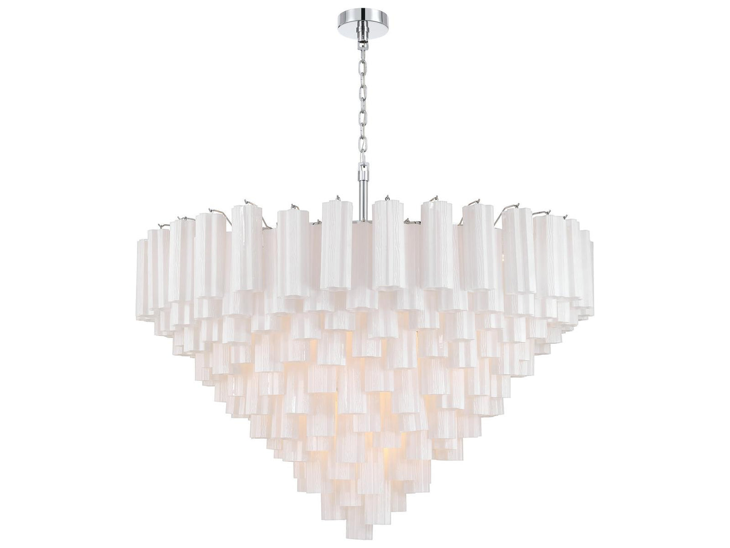 Crystorama 28-Light Addis Chandelier with Tronchi Glass Tubes