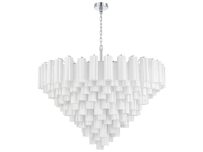 Crystorama 28-Light Addis Chandelier with Tronchi Glass Tubes